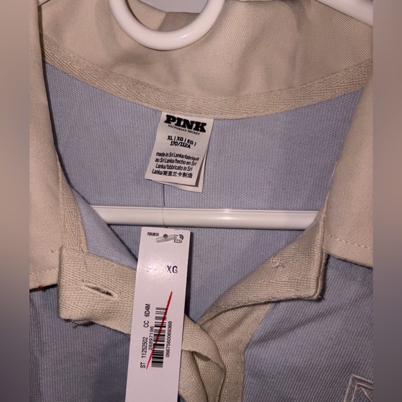 PINK Victoria's Secret Light Blue Polo with Cream Accents dress - Picture 3 of 5